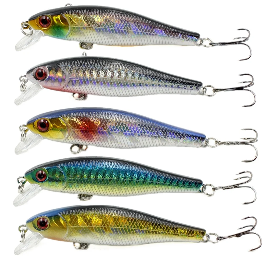 

1pcs/lot Fishing Lure 9cm 9.2g Minnow Wobblers Swim Bait with Hooks Fishing Tackle Artificial Hard Bait Crankbait Fishing tackle