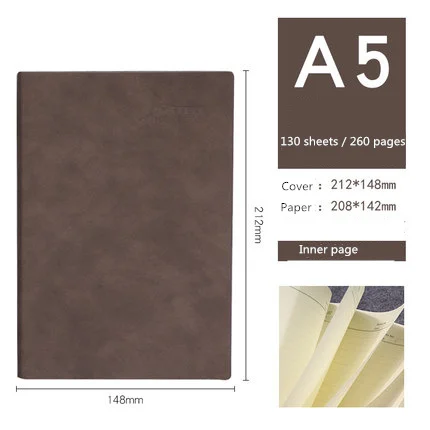 K 260pages Bullet Journal, записная книжка, канцелярские товары, кожа, деловая запись для совещаний, А5, бумажный дневник, блокнот для планировщиков, школьная программа, подарок, офис - Цвет: K 260pages