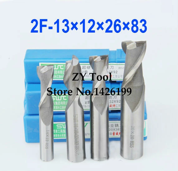 

Free Shipping 2 pcs/set 13.0MM 2 Flute HSS & Aluminium End Mill Cutter CNC Bit Milling Machinery tools Cutting tools.Lathe Tool