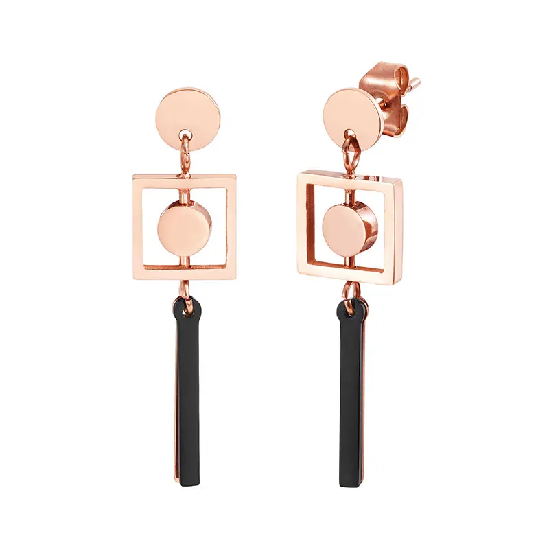 Женские серьги гвоздики из нержавеющей стали под розовое золото|ear studs|fashion studsrose