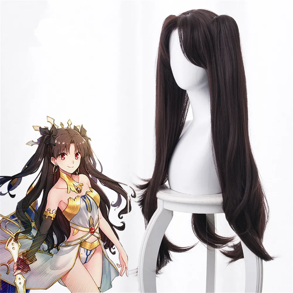 Tohsaka рин косплей парик Fate Grand Order/Fate Stay Night Hair 80 см волнистые синтетические волосы