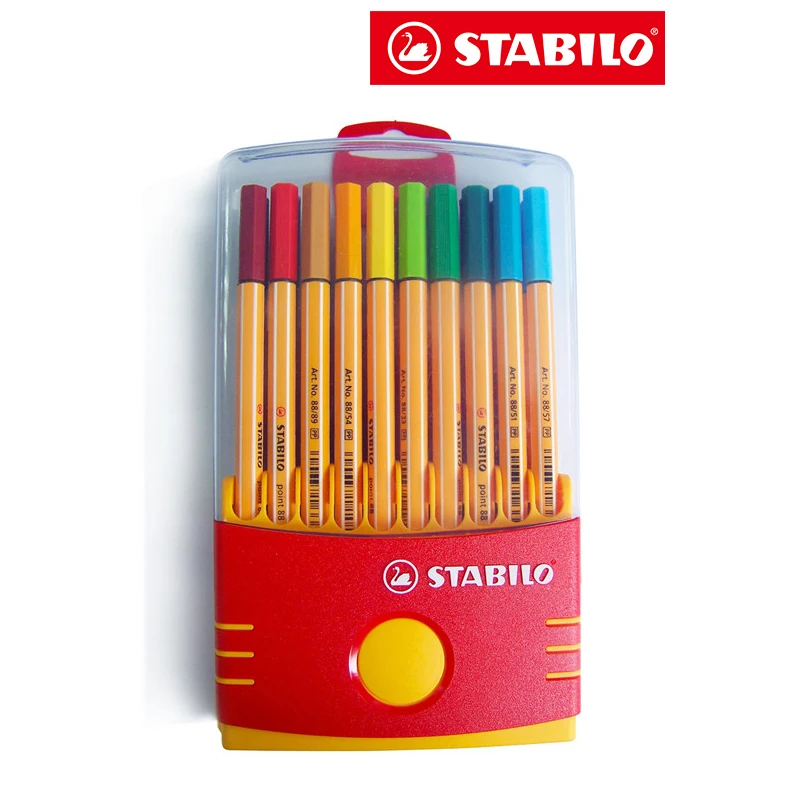 

Stabilo 88 Fineliner 0.4mm color Marker Pen Gel Ink Rollerball Pen Germany 10/20 color Assorted set