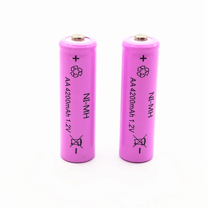 8 шт./лот AA батарея NIMH 4200Mah 1 2 V 2A ni mh перезаряжаемые батареи Bateria