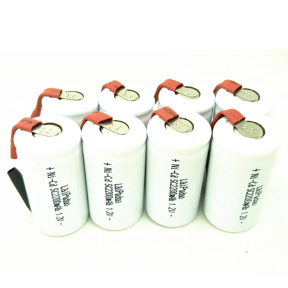 15 шт. NI CD 1 2 v SC2200mah Перезаряжаемые батареи SC power bank 2200mah аккумулятор подводная лодка