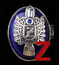 Кольцо из стерлингового серебра с дневниками вампира, A-Z из серебра 925 пробы с буквами, 26 дизайнов, кольца из натурального лазурита с голубым кристаллом - Цвет основного камня: Z