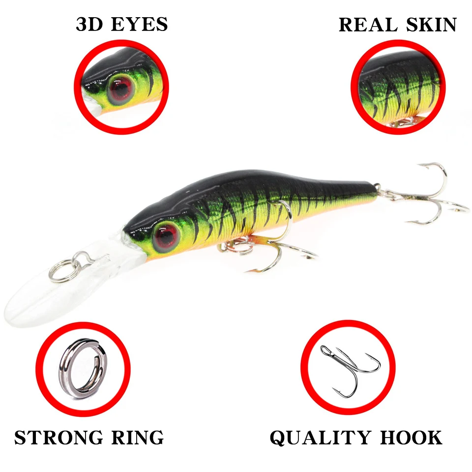 Minnow Fishing приманка кренкбейт снасть жесткая для глубокого плавания искусственная
