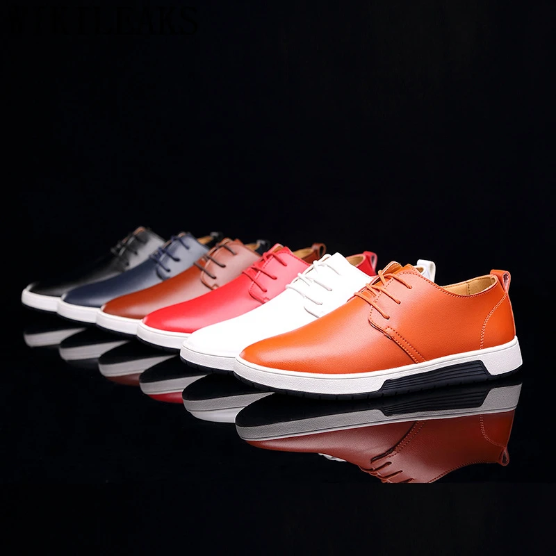 White Sneakers Mens Shoes Casual Leather Men Luxury Brand Tenis Masculino Adulto Zapatos De Hombre Ayakkabi Skor | Обувь