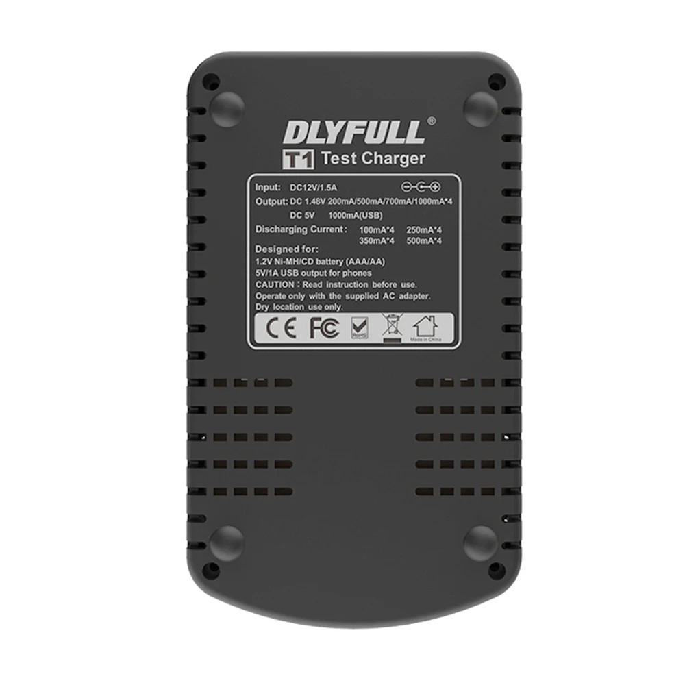 

DLYFULL T1 Rechargeable Battery Charger for AA AAA nimh nicd batteies 4 slots smart battery charger US EU UK AU Plug Top quality