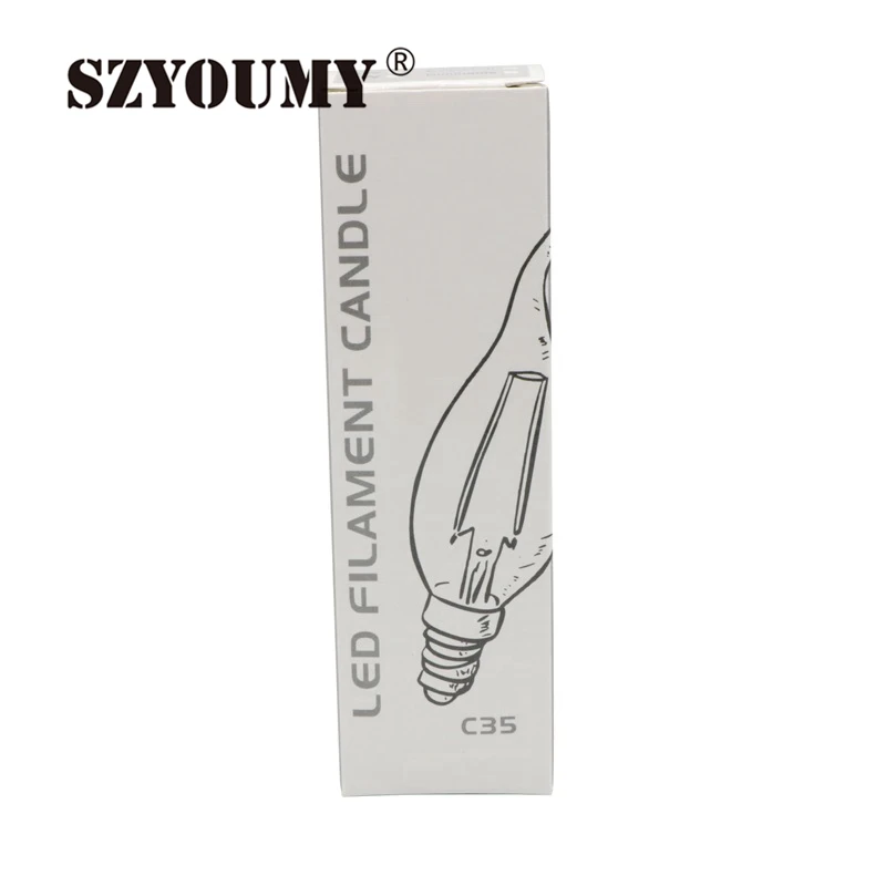 Szyoumy нити светодиодные лампы E27 Светодиодный светильник 2 Вт 4 110 220 В C35 канделябры