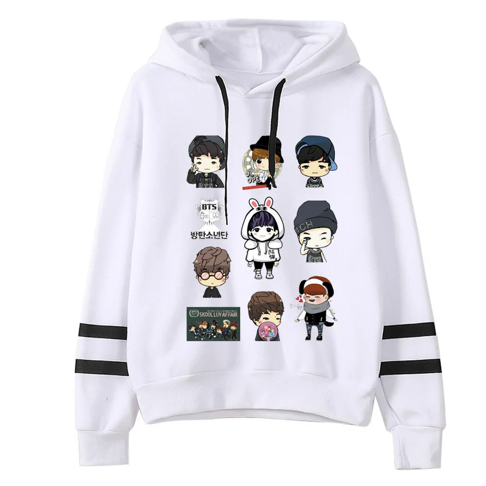 New Fashion 2018 Sprint Women KPOP BTS Print Hoodies kawaii harajuku Long Sleeve Hooded Bangtan Boys Printting Sweatshirts | Женская