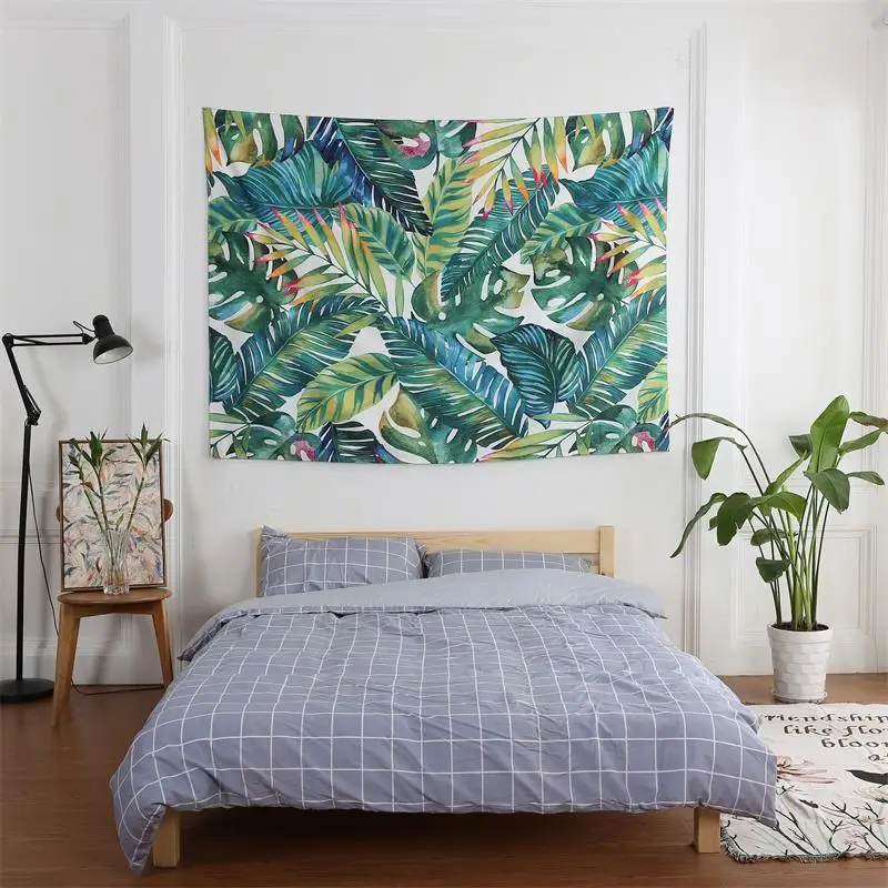 130cmx150cm Banana Leaf Tapestry Plant Nordic Wall Hangs Bedroom Sofa Background Beach Towel Blanket Home Room Decoration | Дом и сад