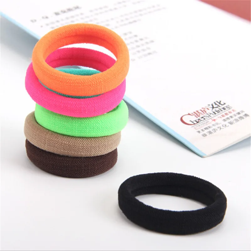 5pcs Fashion 4 cm Hair Rope Elastic Women Ties Girls Ponytail Holder Head Band Hairbands elastic hair rope | Аксессуары для одежды