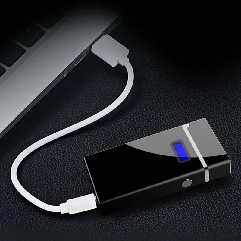 Креативное количество воспламенений дисплей USB зарядка двойная дуговая