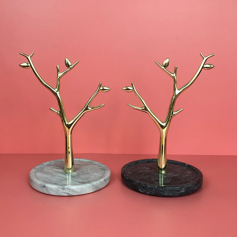 Натуральный Мрамор ювелирные изделия лоток для кольца часы-очки держатель стол