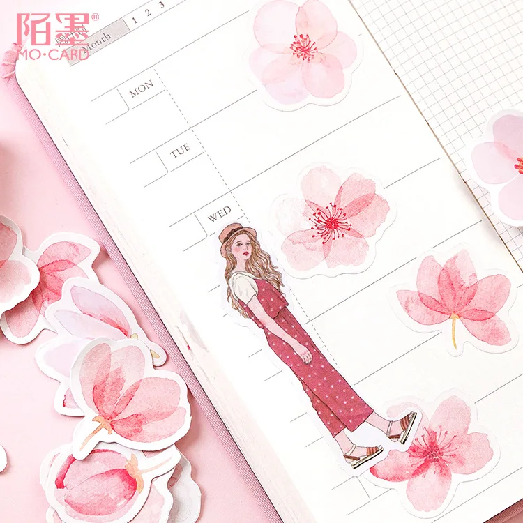 45 шт./упак. Sakura показать наклейки декоративные канцелярские Скрапбукинг Diy