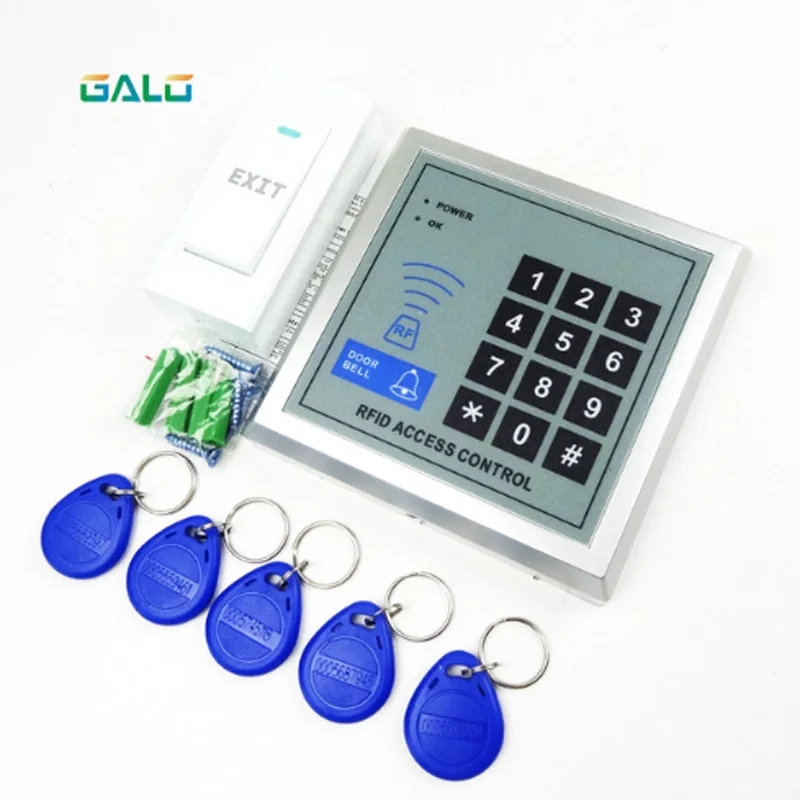 kit1 Автономный контроллер доступа с 10 шт. EM брелки RFID Клавиатура контроля доступа цифровая панель считыватель карт для системы дверного замка - Цвет: kit1
