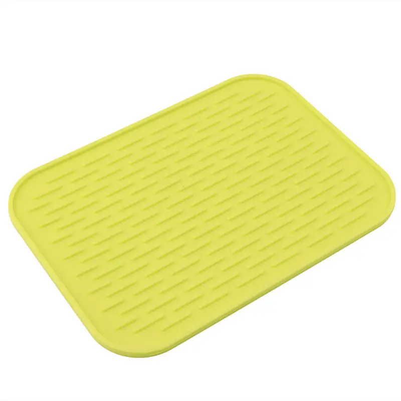 Силиконовый держатель коврик Кухня тепла Non-slip resistanttrivet горшок лоток выпрямитель - Цвет: Цвет: желтый