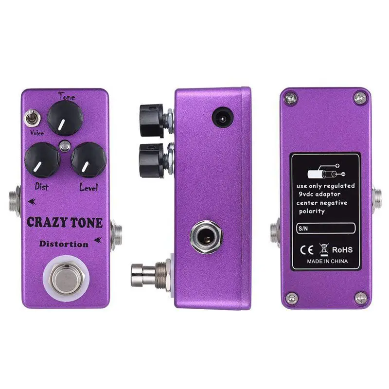 MOSKY MP 50 CRAZY TONE RIOT Distortion Mini Одиночная педаль эффектов для гитары True Bypass|Детали и