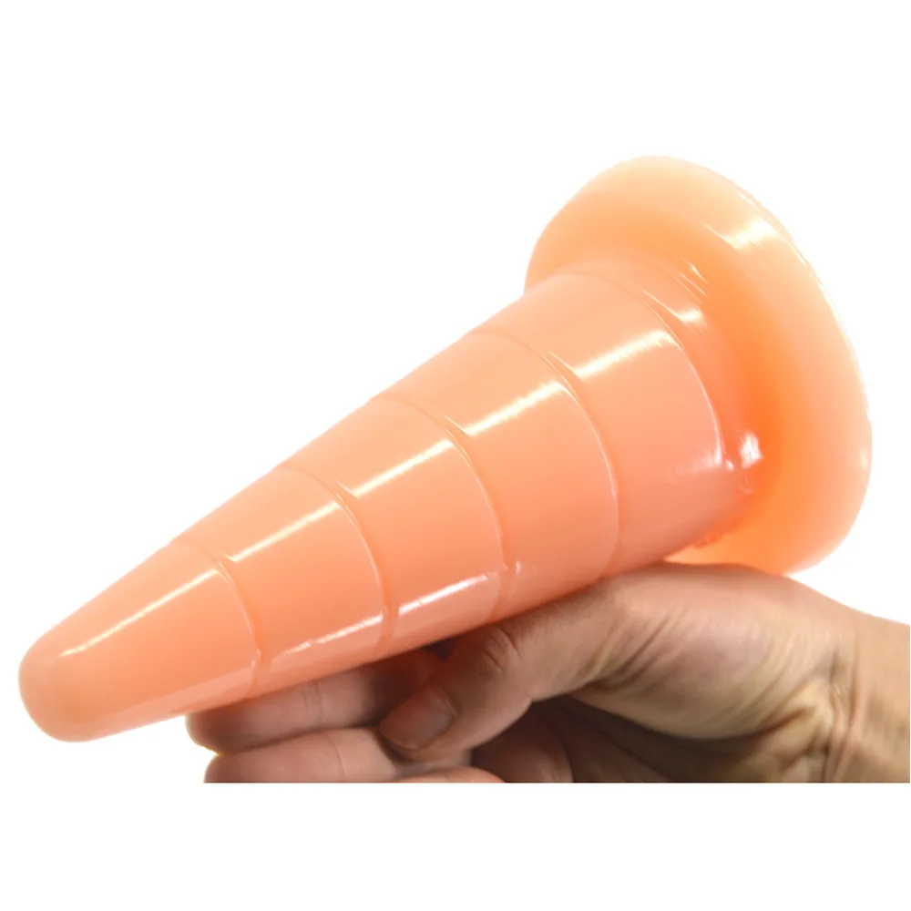 Супер мягкий огромный Анальная пробка конусный фаллоимитатор массажная