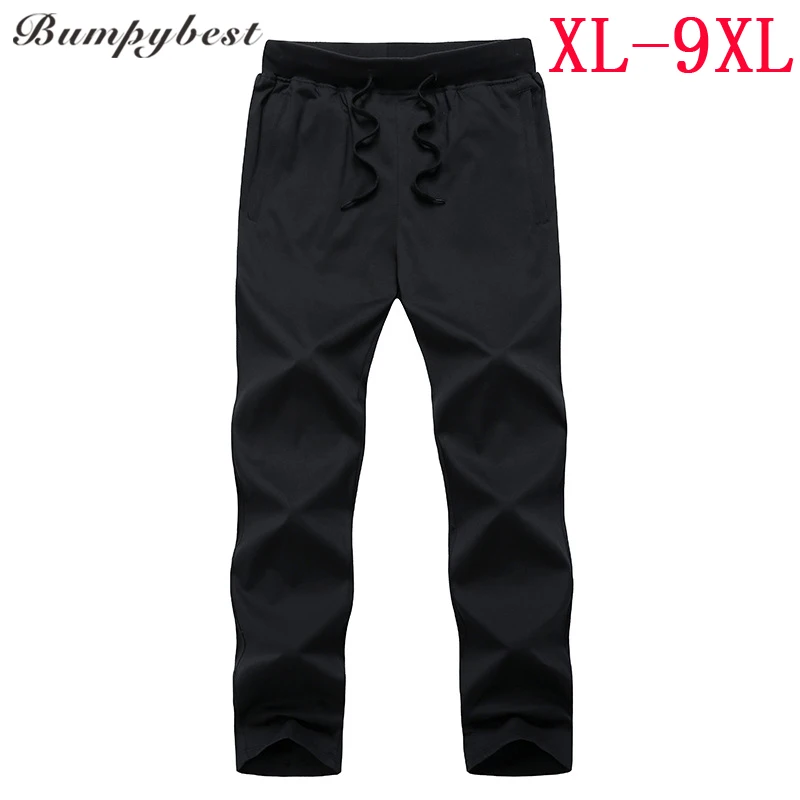 Bumpybeast/однотонные черные и синие спортивные брюки для мужчин большие размеры 6XL 7XL