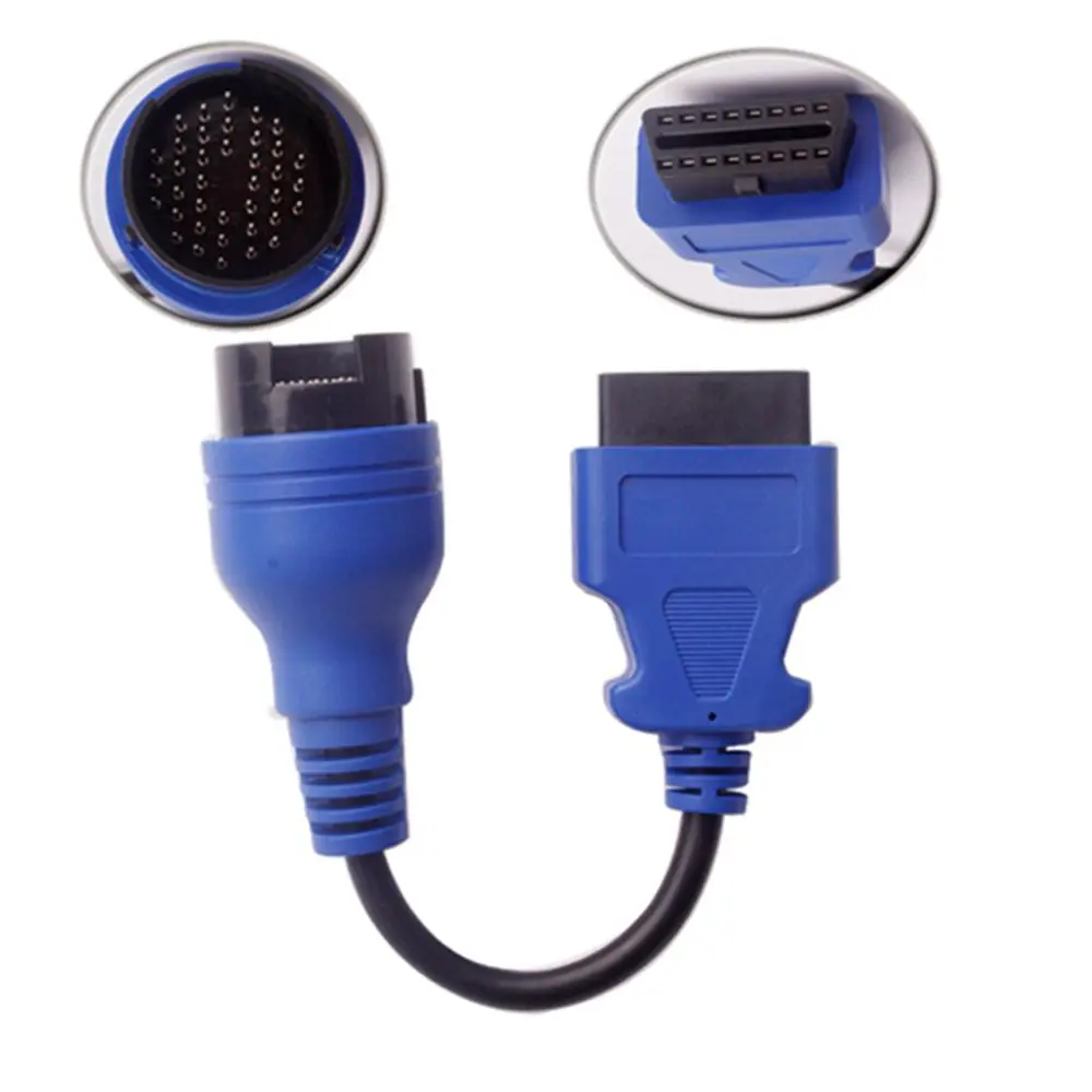 Синий PS2 38 pin кабель грузовика для Ивеко 38Pin к 16Pin кабельный разъем OBD2 удлинитель