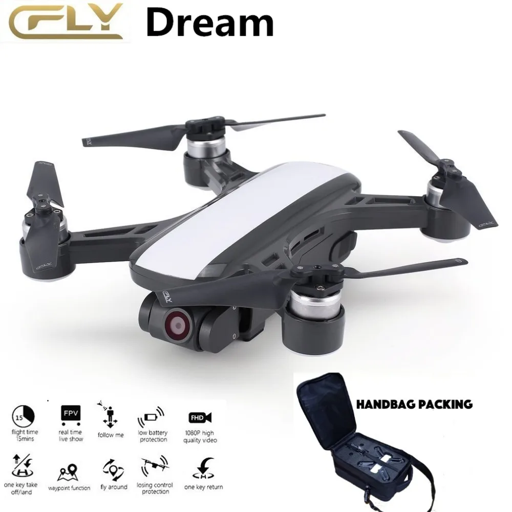 CFLY Dream gps Дроны с камерой HD 1080P бесщеточный Дрон на ру e Следуйте за мной