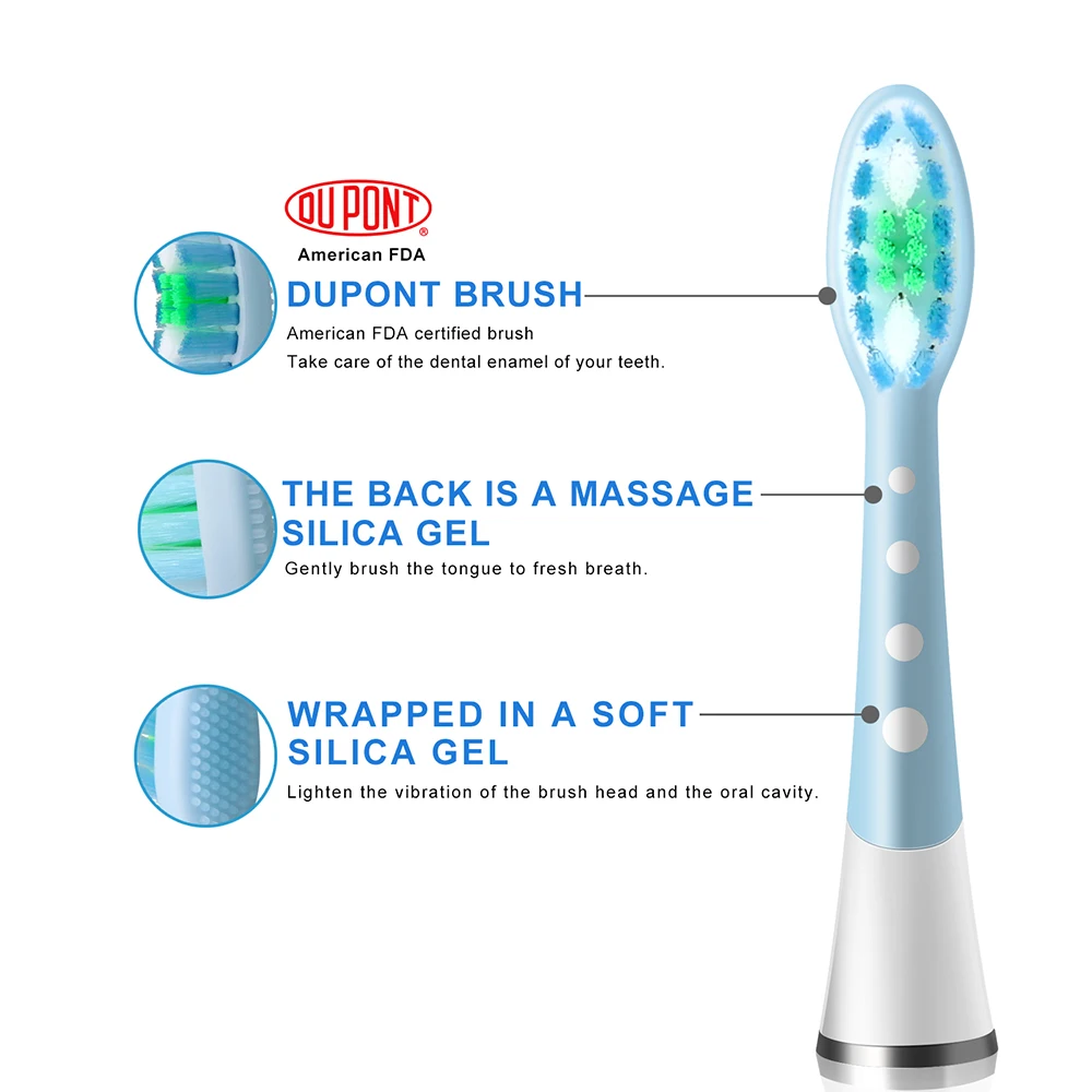 SweetLF вращающаяся электрическая зубная щетка белая зарядка через USB