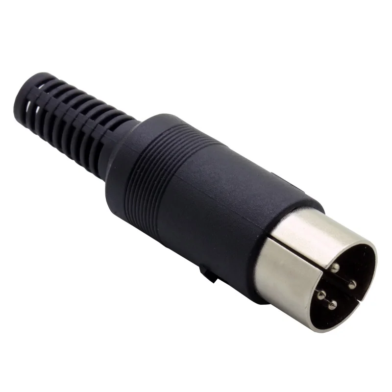 4PIN DIN штекер с пластиковой ручкой + гнездовой разъем халлированная Панель