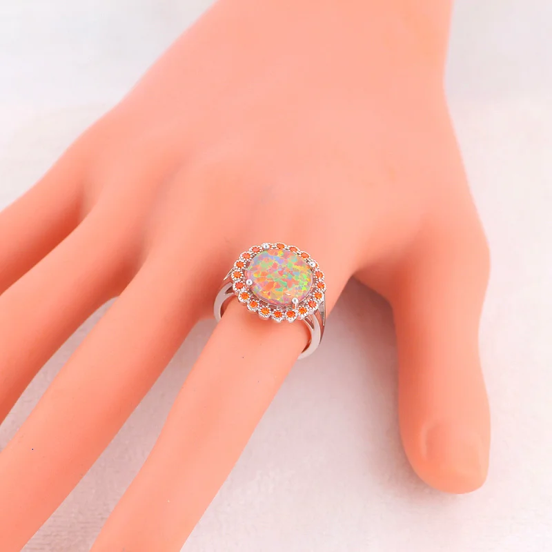 Ayowei роскошные подарки для матери оранжевый огненный опал женское модное