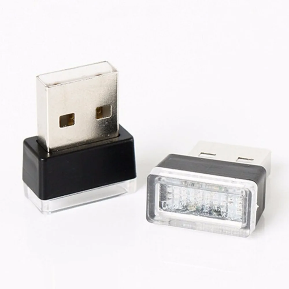 1Pc Car LED Atmosphere Lights w/ USB Sockets Interior Decorative Lamp Emergency Lighting Universal For PC Plug Play #272040 | Автомобили и