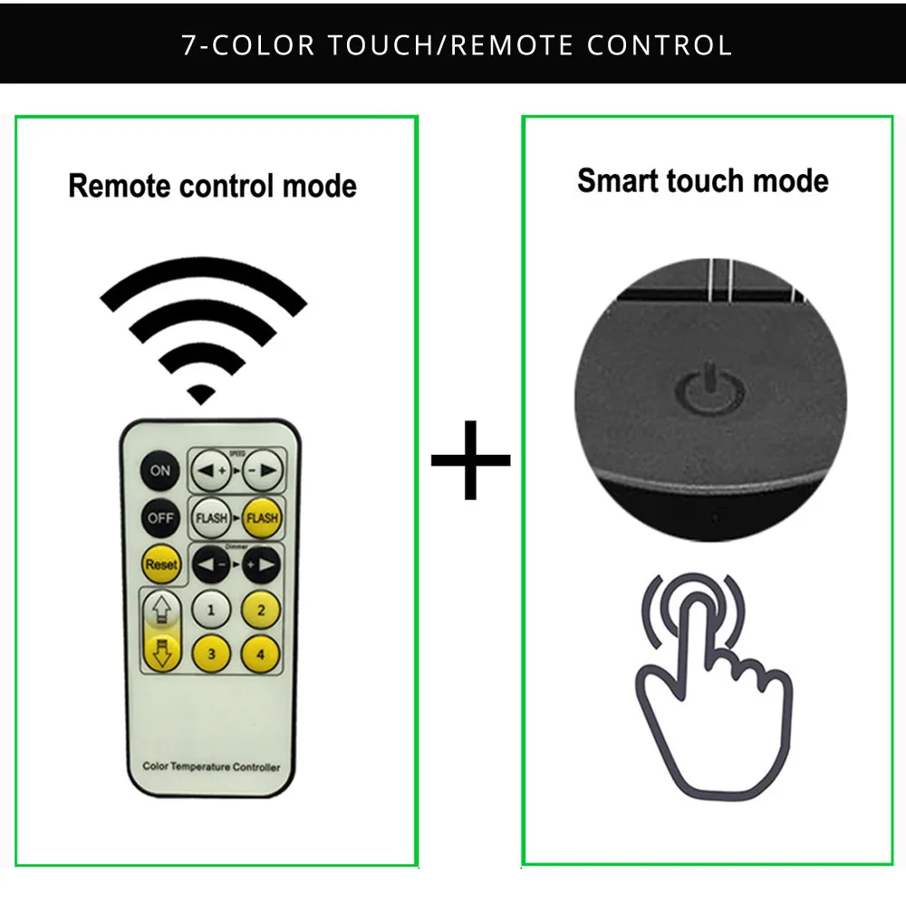 3D светодиодный ночной Светильник Touch/дистанционного Управление 7 Цвет Марихуана