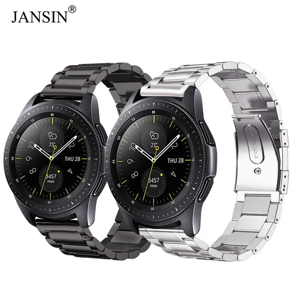 JANSIN металлический сменный ремешок из нержавеющей стали для samsung Galaxy Watch 42 мм 46 мм классический металлический ремешок для часов