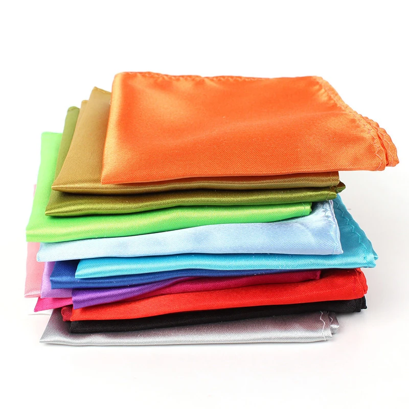 Новый Мужской Атласный однотонный носовой платок простой карманный квадратный