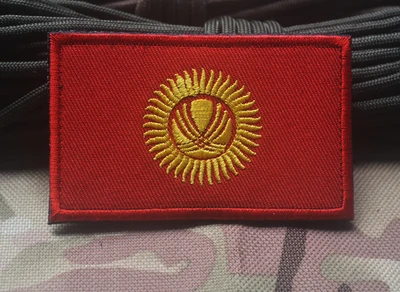 Kyrgyzstan 1 шт. тканевая нашивка Iran Kazakhstan syri Kuwait Kenya Flag patch ПРИШИТАЯ нарукавная нашивка для одежды наклейка на рюкзак DIY аксессуары - Цвет: Kyrgyzstan
