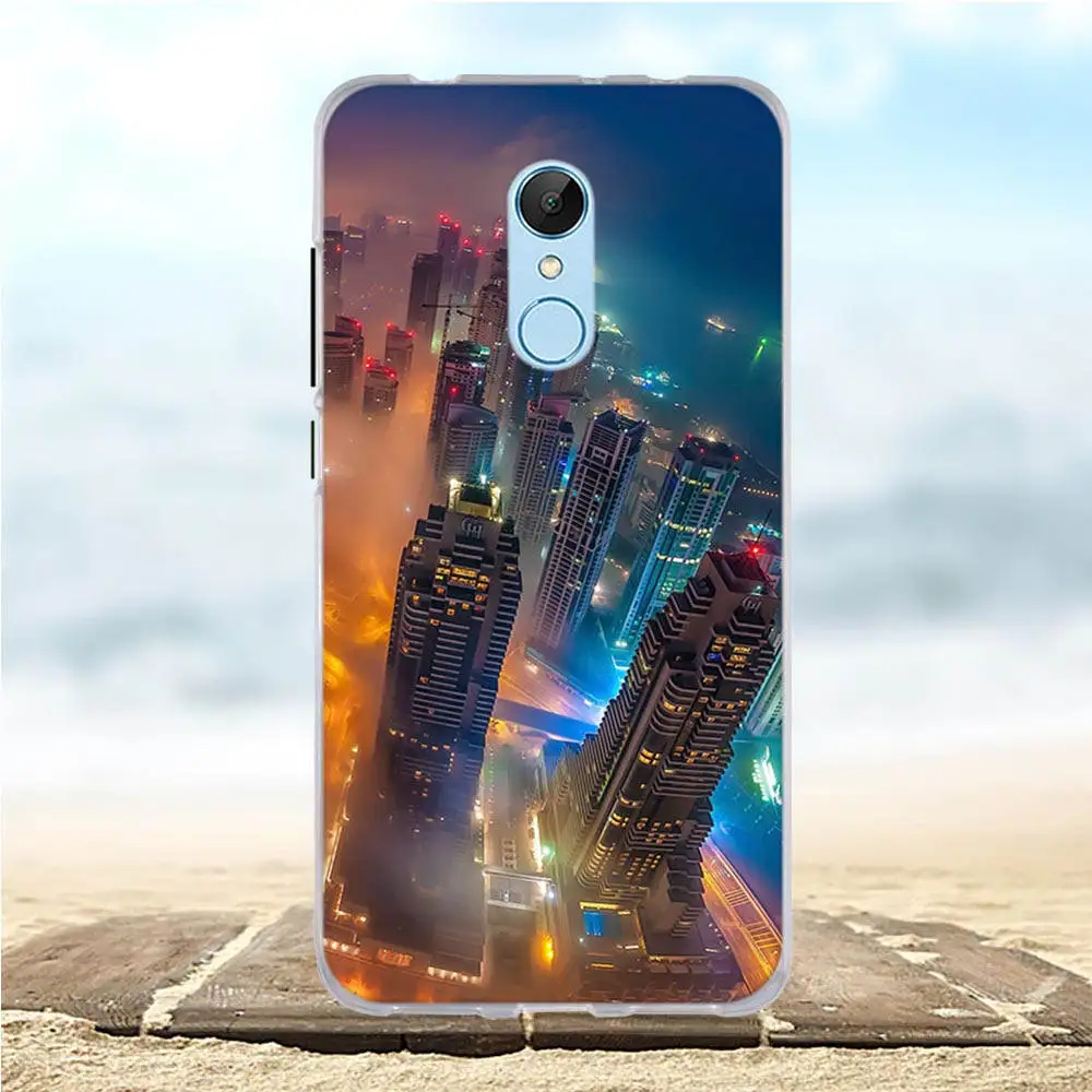 Для Funda Xiaomi Redmi 5 7 &quotчехол Цветочный Кот Обложка с рисунком для Чехол Милая