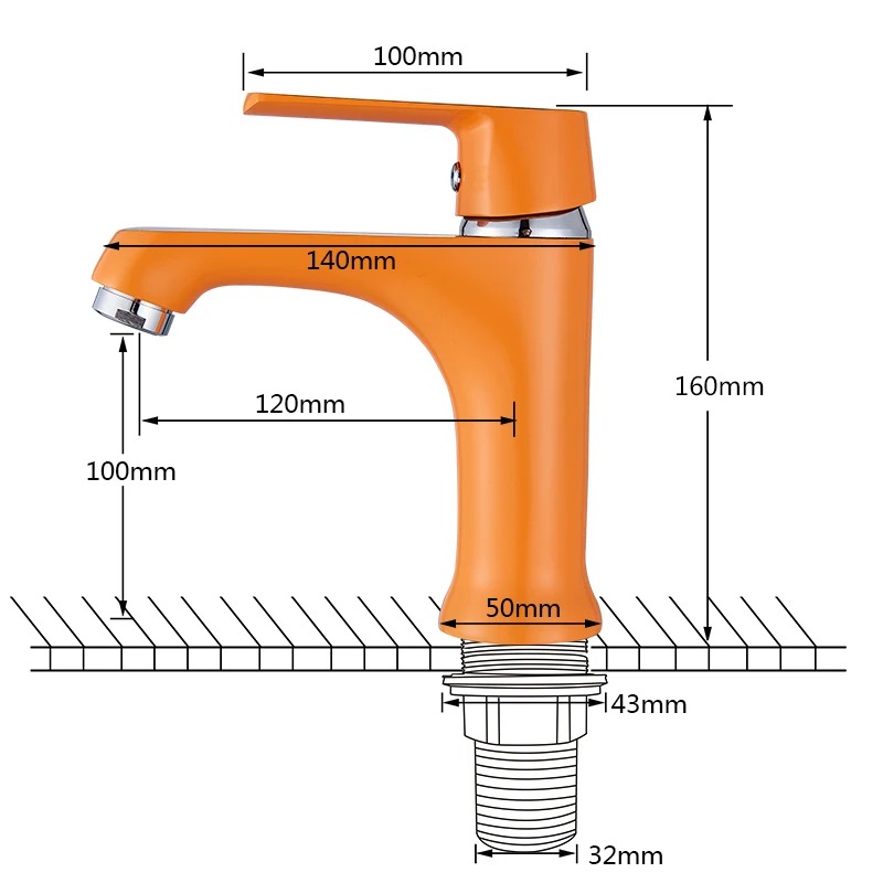 Новый модный стиль многоцветные медный смеситель для раковины ванной краны