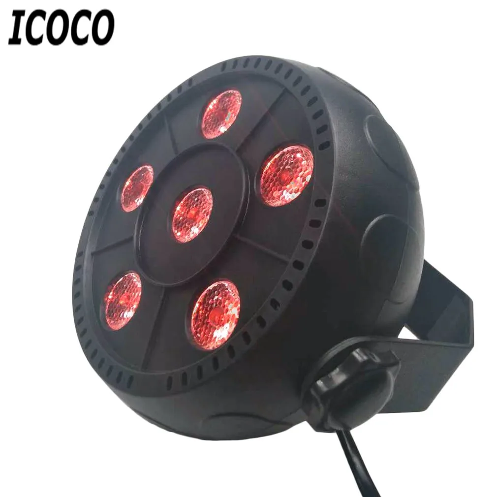 ICOCO 3в1 6 светодиодов RGB мини пластиковый сценический светильник и две модели управления вечерние ночной клуб Паб Бар KTV Par Светильник сценический светильник ing распродажа