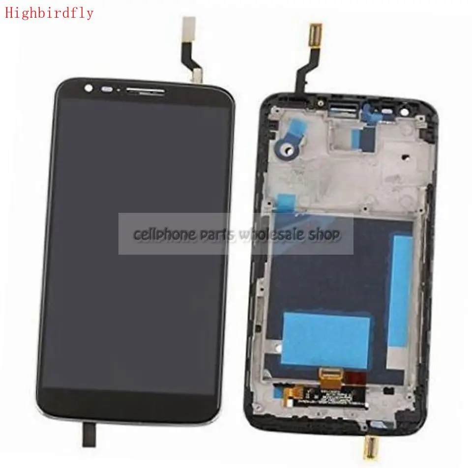 Highbirdfly для Lg G2 D800 D801 F320 ЖК-экран с сенсорным стеклом дигитайзер+ рамка в сборе запасные части