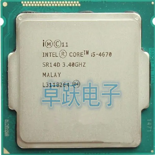 Процессор Intel Core i5 4670 четырехъядерный процессор LGA1150 100% рабочий для настольного