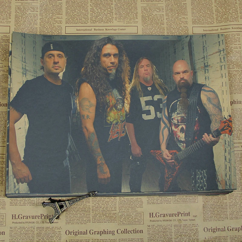 Уютный момент группа Slayer Винтаж Плакат американская скорость металл рок музыка ретро кафе настенная декоративная живопись QT380