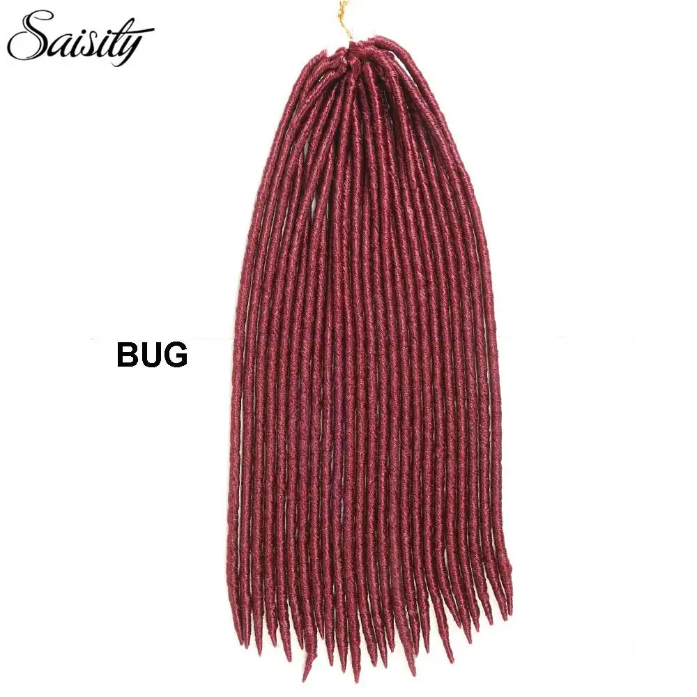 Saisity, на крючках, косички, искусственные локоны в стиле crochet волосы 1" 18" 24 шт./пакет коричневый цвет синтетические волосы плетение волос дреды - Цвет: Жук