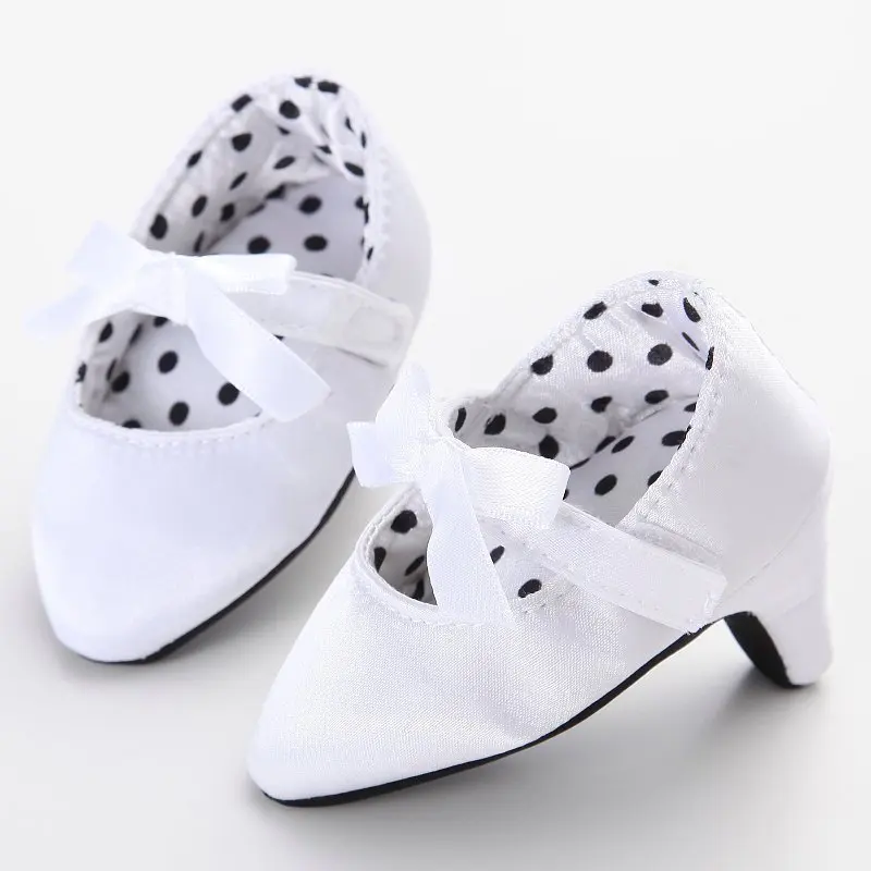 

Newborn Baby Girl Princess Sweet Beautiful Baby Toddler Baby Crib Shoes Bow High Heels for Photos