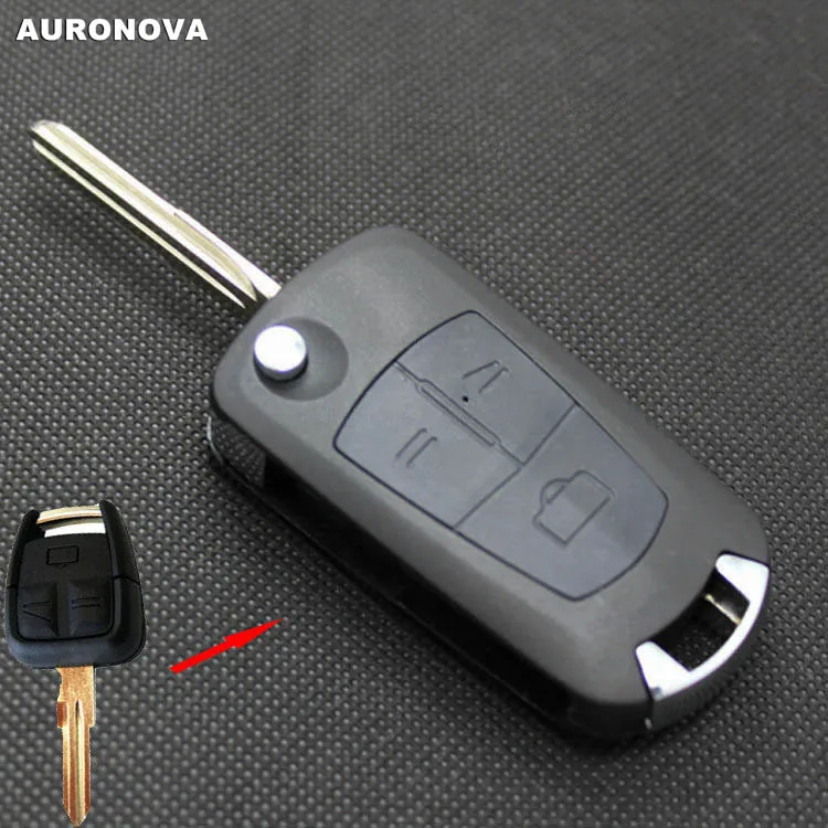 AURONOVA новый обновленный Складной Корпус ключа для Opel Vectra Corsa 3 кнопки зеркальное