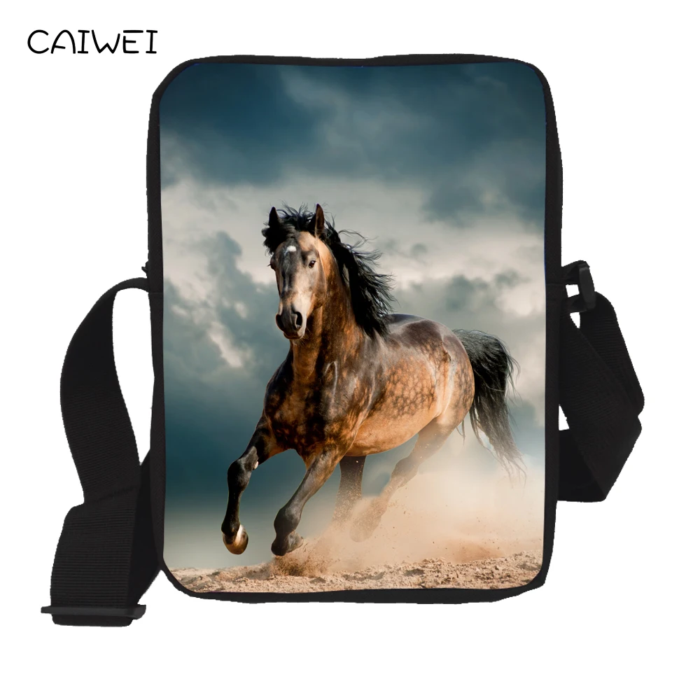 Сумка-мессенджер Crazy 3D Horse Мужская детская маленькая сумка через плечо для