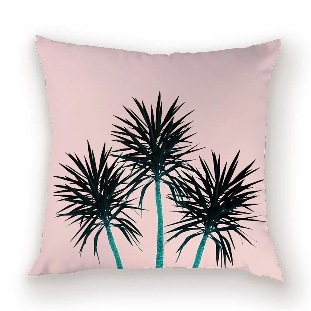 L1511-7 Фермерская Подушка с изображением кактуса, чехол Monstera Tropical Throw, наволочки, розовые подушки, чехол s, листья растений, Чехлы, подушки Kissen, чехол - Цвет: L1511-7