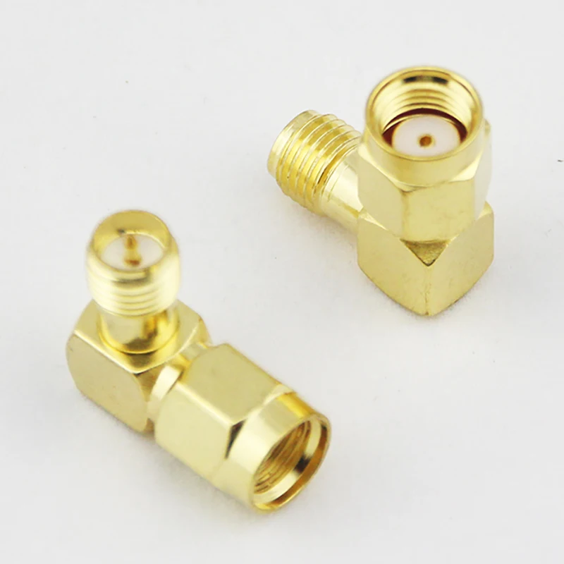 OliYin 10pcs/lot Antenna Connector RPSMA Female to Male Adapter Adaptor RP-SMA F M 90 degree Right Angle | Игрушки и хобби
