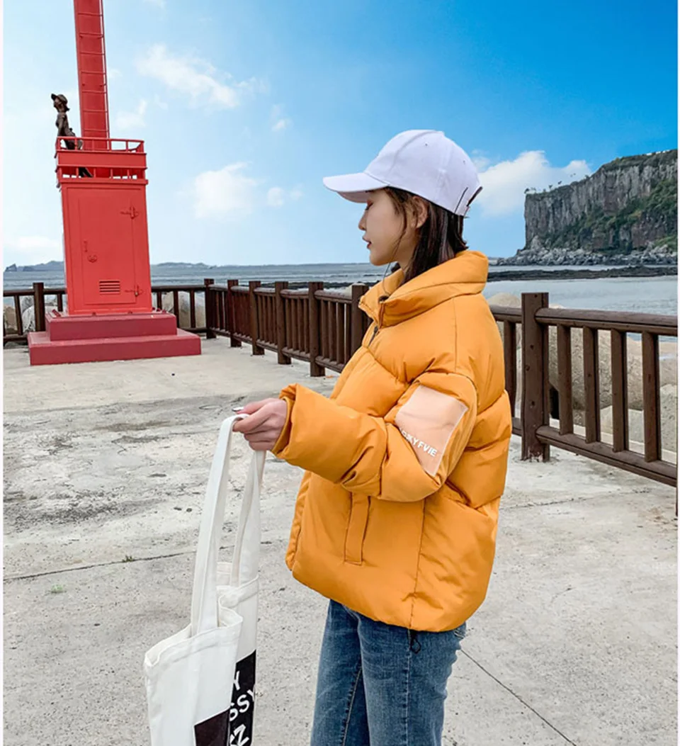 Мода Parkas Mujer зимняя куртка Женская водолазка пуховая парка теплая Толстая парка Свободная куртка женская зимняя верхняя одежда пальто