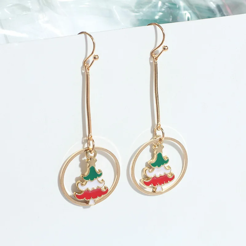 Серьги капельки DoreenBeads золотистого цвета многоцветное эмалированное кольцо
