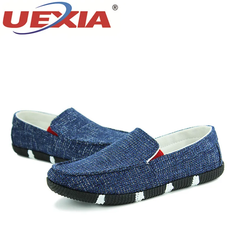 UEXIA Casual Men Shoes Summer Moccasin Slip on Sneakers Designer Male Flats Canvas Alpargatas Zapatillas Superstar | Обувь