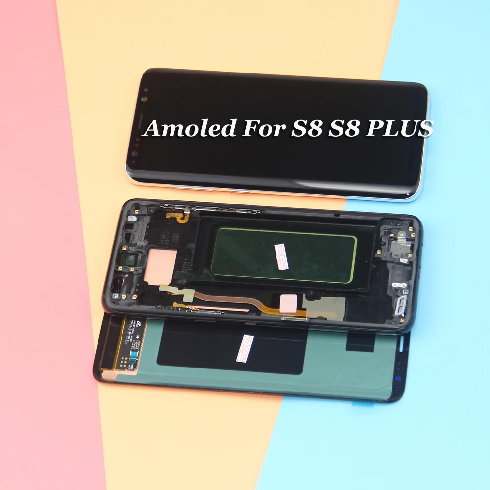 Для samsung S8 ЖК-дисплей для samsung Galaxy S8 Plus ЖК-дисплей G955 S8 G950 G950F ЖК-дисплей сенсорный экран дигитайзер+ рамка